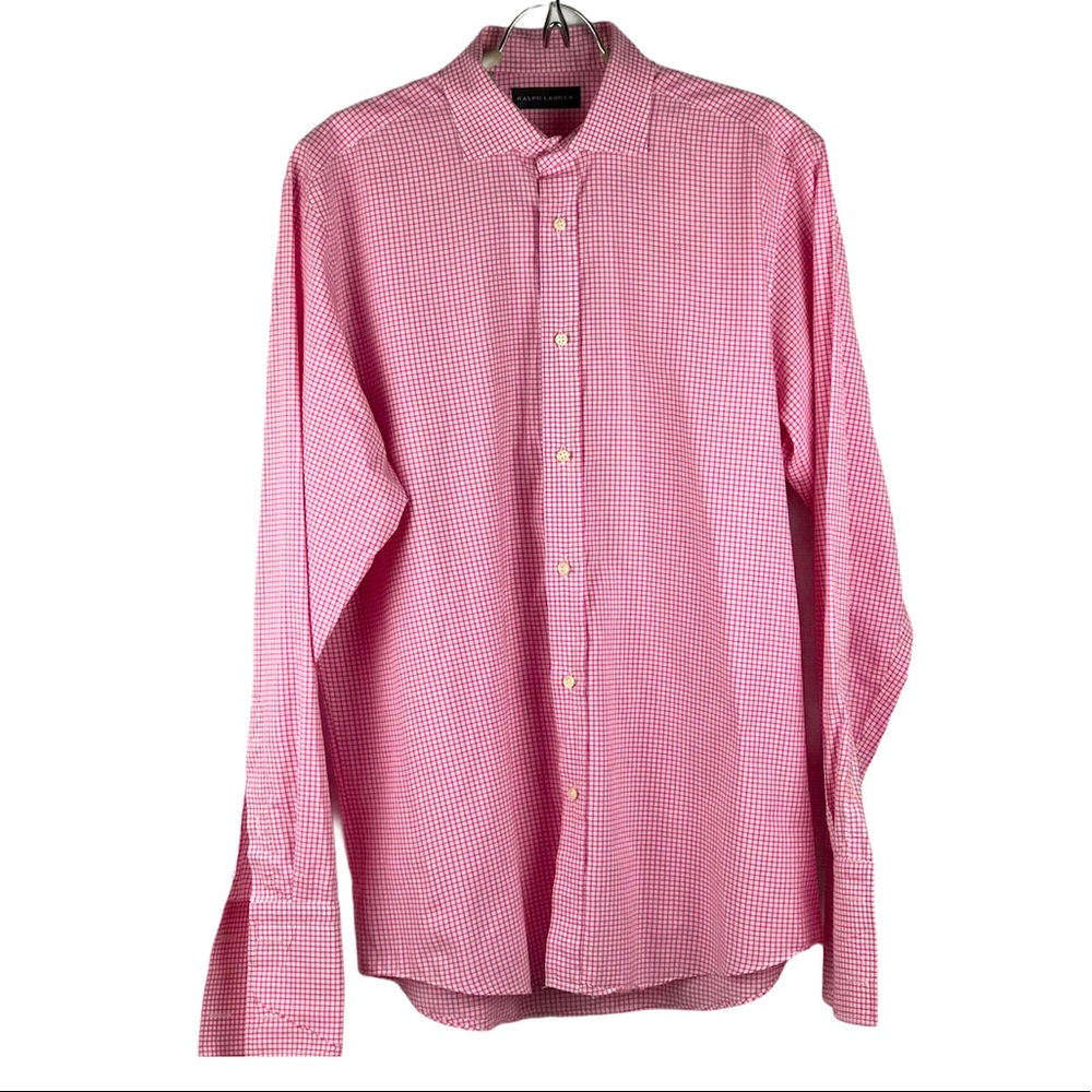 Ralph Lauren Black Label Pink Check Dress Shirt